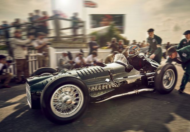 Rob Hall leads the BRM parade in the newly revealed P15 V16 MK1 Chassis IV at Goodwood Revival September 2021e.jpg