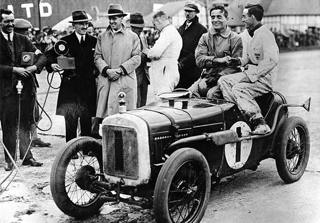 Lord 'Freddie' March & S.C.H. Davis celebrate winning the '500' in an Austin 7. 4.10.1930