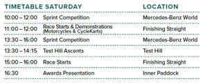 Relived Saturday Timetable 2026