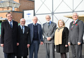 From left to right: Mr Michael More-Molyneux DL, HM Lord Lieutenant of Surrey; Sir Gerald Acher, Chairman of the Brooklands Museum Trust; Allan Winn, Director and CEO of Brooklands Museum; HRH Prince Michael of Kent GCVO; Councillor Rachael Lake, Mayor of Elmbridge; Mr Peter Martin, Chairman, Surrey County Council