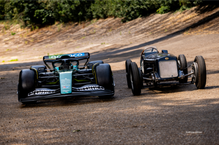 Brooklands Museum Delage And Aston Martin F1 Car On Members Banking