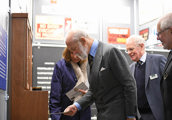 HRH Prince Michael of Kent GCVO arrives at the Brooklands Aircraft Factory.